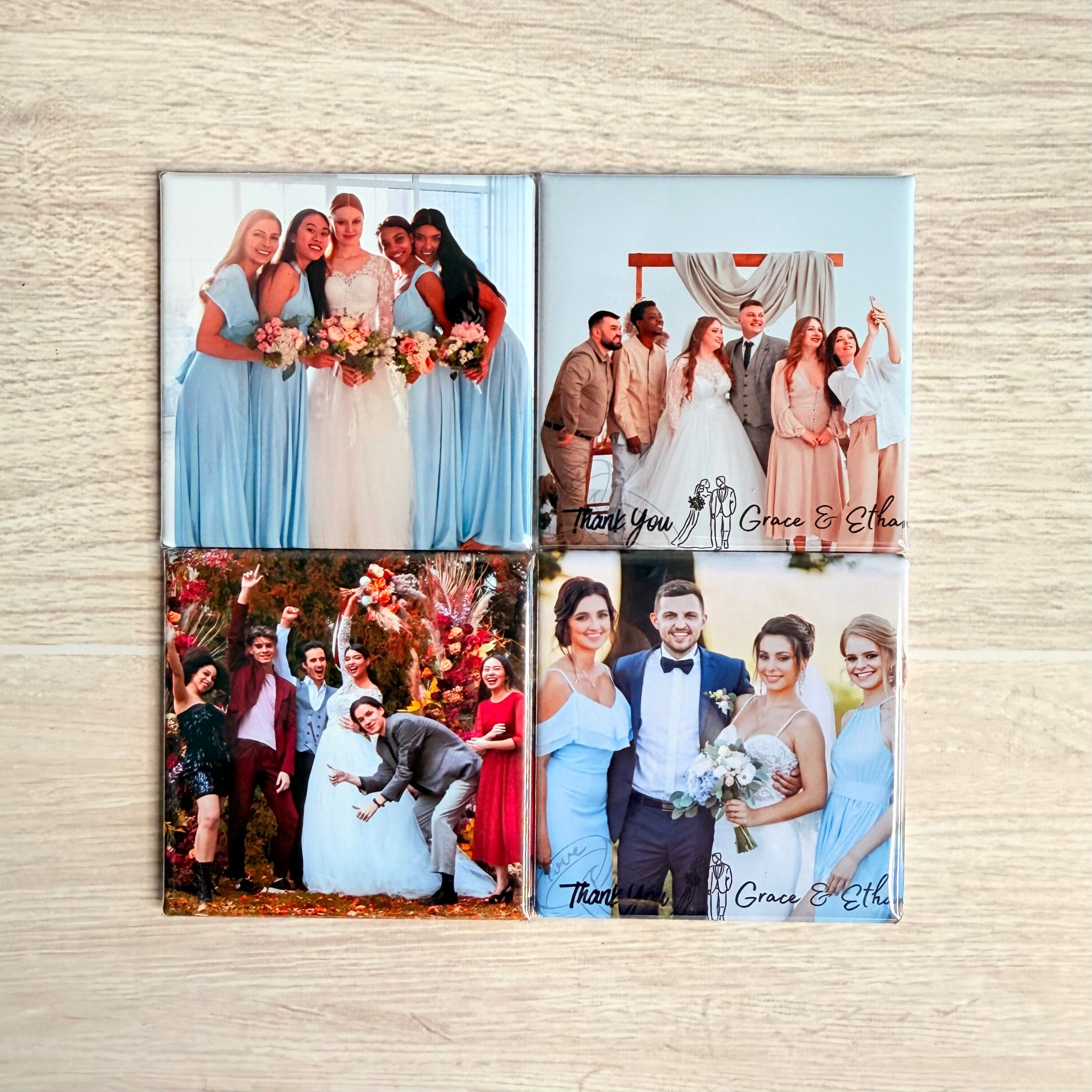 Custom 2x2 Square Photo Magnets | Personalized Metal Magnets – Set of 6 or 12