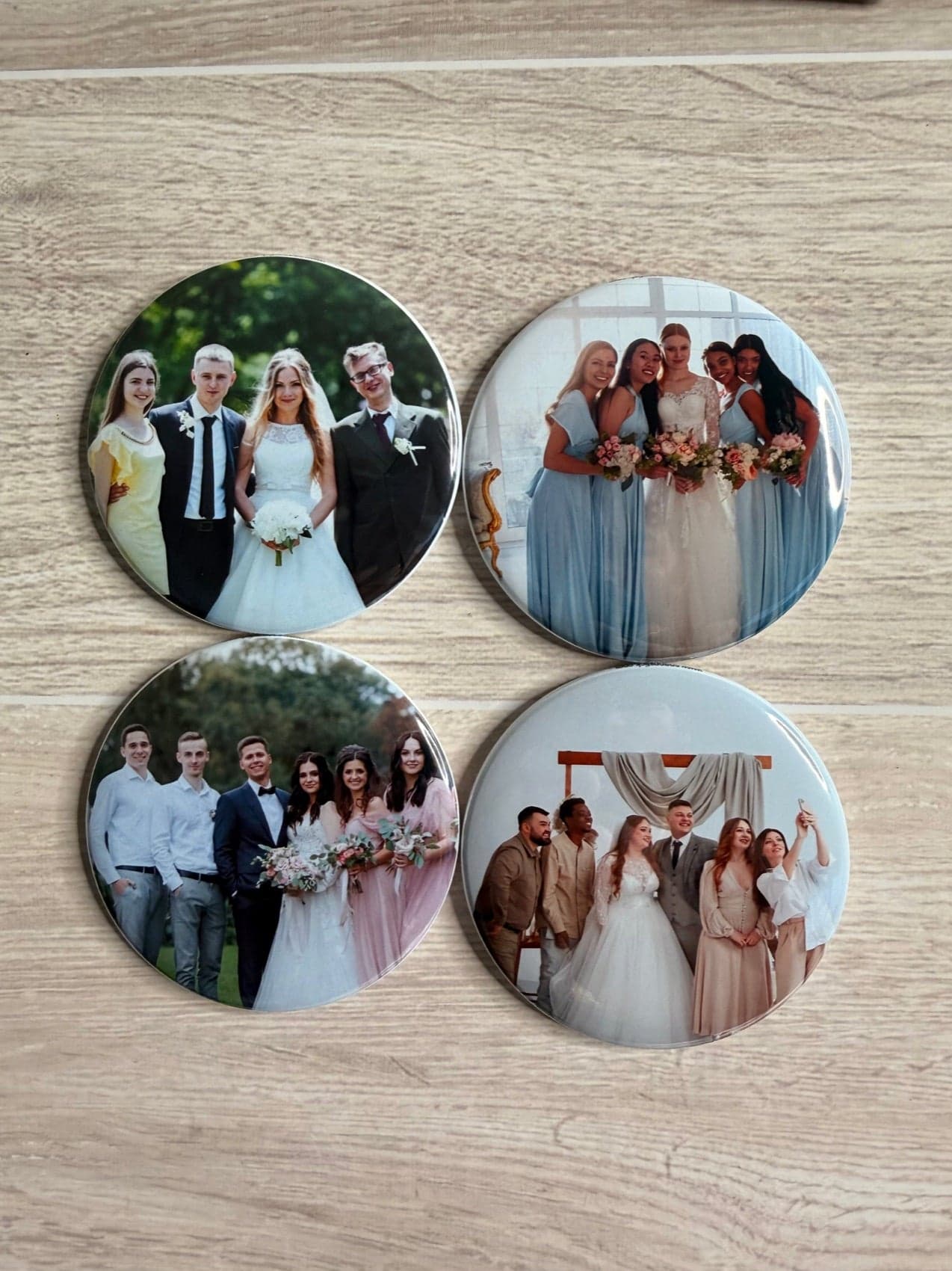 Custom Round Photo Magnets, Keychains, Pins & Mirrors | 2.25 Inch | Sets of 6 or 12